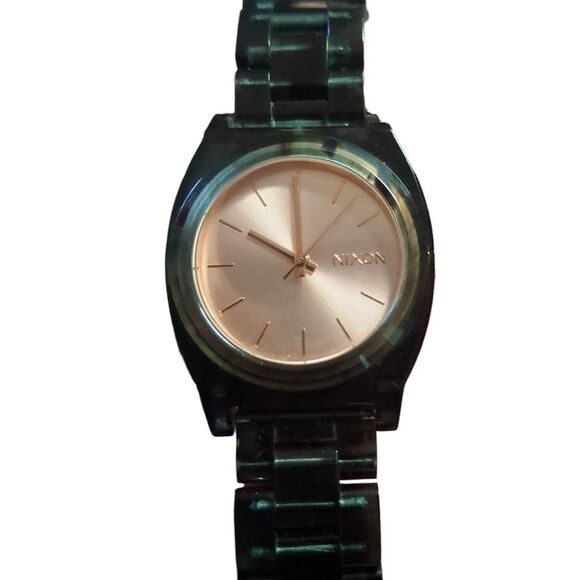 Nixon Acetate Time Teller Watch – Aqua with Pink Face - Picture 3 of 8